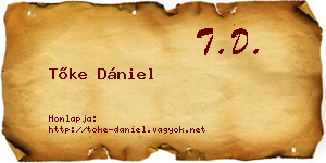 Tőke Dániel névjegykártya